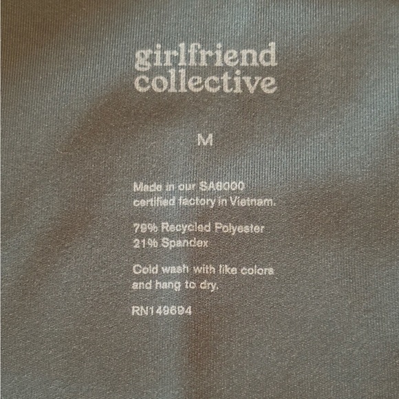 Girlfriend Collective Bianca One Shoulder Bra NWT, Size Medium - Picture 7 of 8